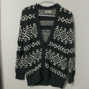 Gray and white hollister cardigan